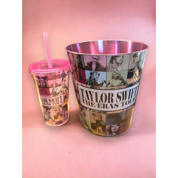 "Taylor Swift - The Eras Tour" movie cinemas - tumbler & metallic popcorn bucket (France)